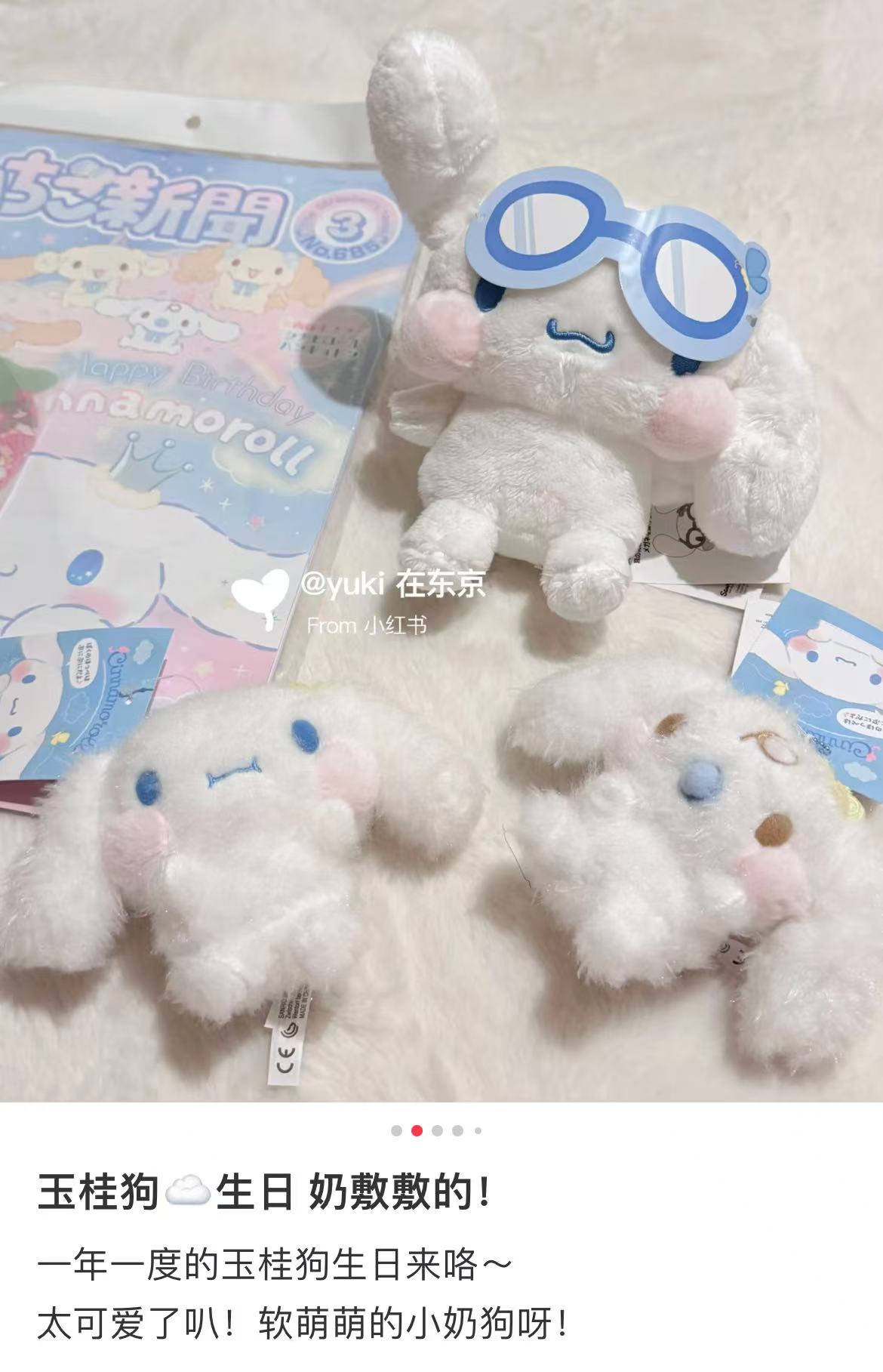 Sanrio|Cinnamoroll Plump Cheeks Mascot Holder /Plush Keychain|16×7×11cm approx.