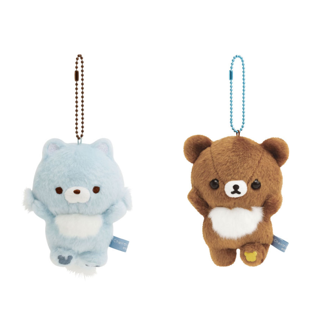 Rilakkuma轻松熊|AoKogu no Otomari - Burasage Plush Mascot Strap - Aoi Ko-Okami San-X Official新角色毛绒玩偶挂件/包挂|约110×75×55mm