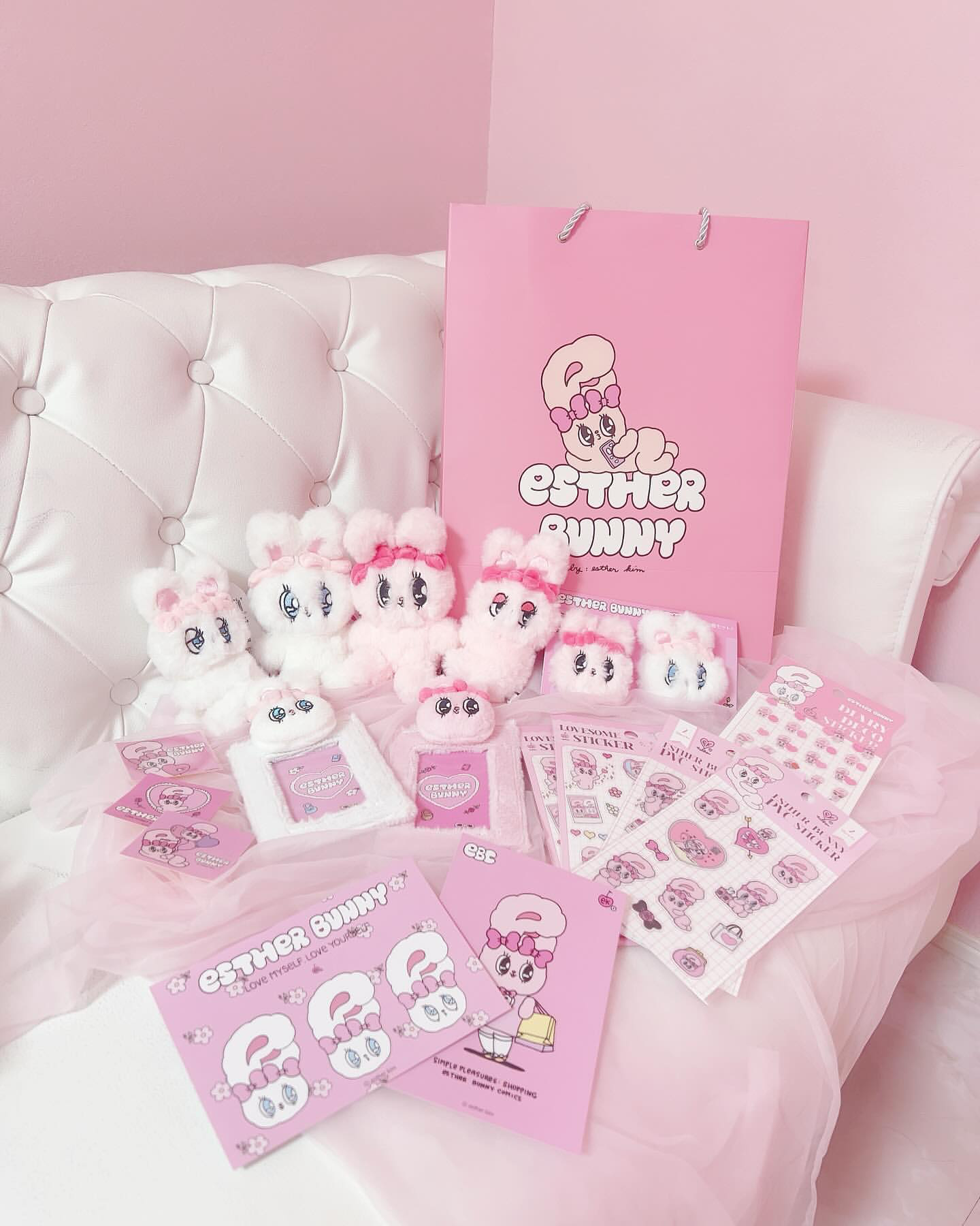 EstherBunny艾丝乐小兔|超萌兔头毛茸茸柔软卡包/卡套|约高180×宽95毫米