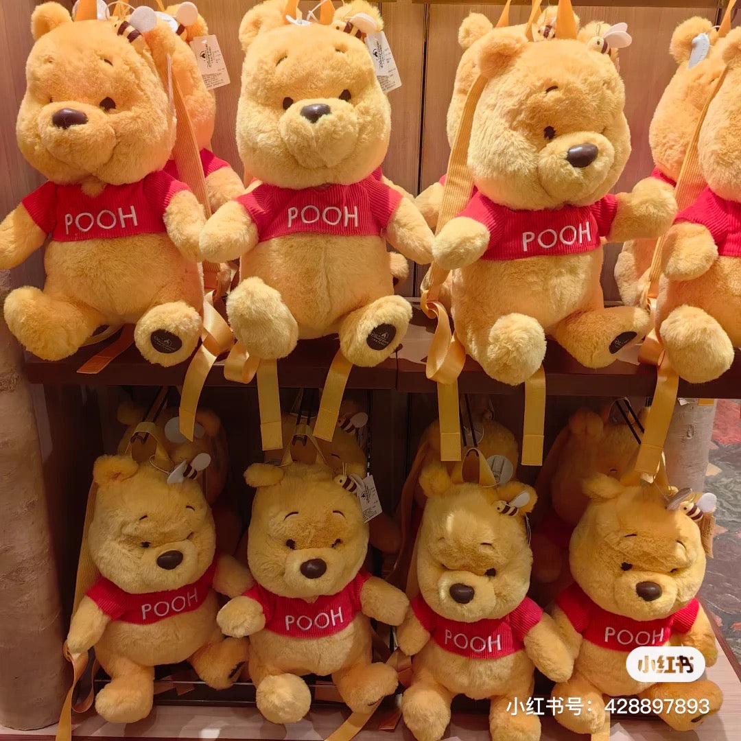Disney SH|毛茸茸维尼公仔型双肩包