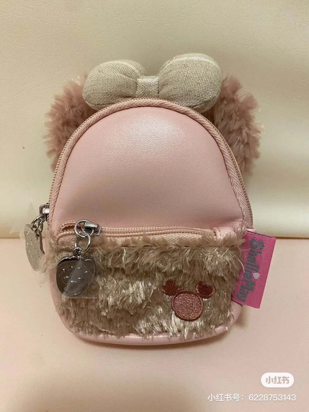 Disney HK|duffy达菲雪莉玫书包钥匙扣/零钱包/挂件|约11cm 高 x 9cm 宽x 4cm 深