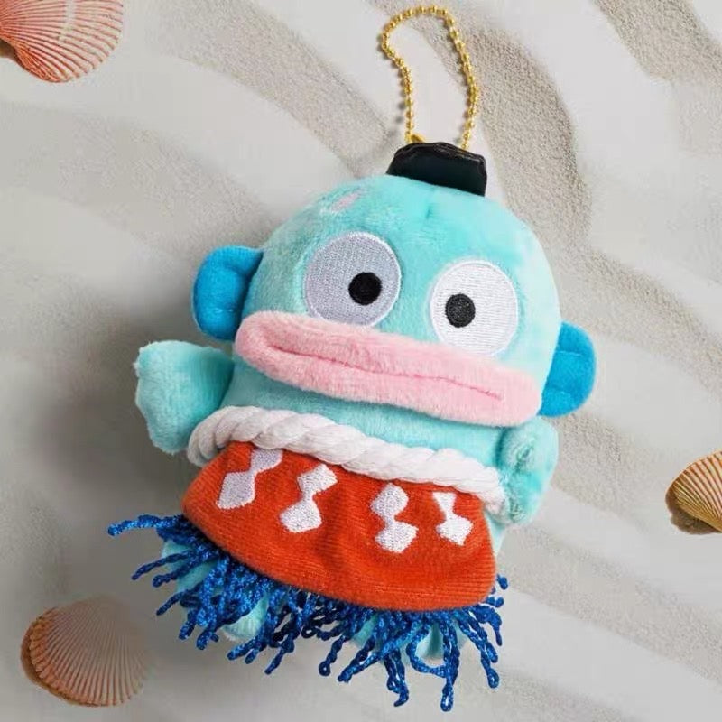 Sanrio|Hangyodon 40th Anniversary Limited Series Mascot Holder /Plush Keychain|H22cm Approx.