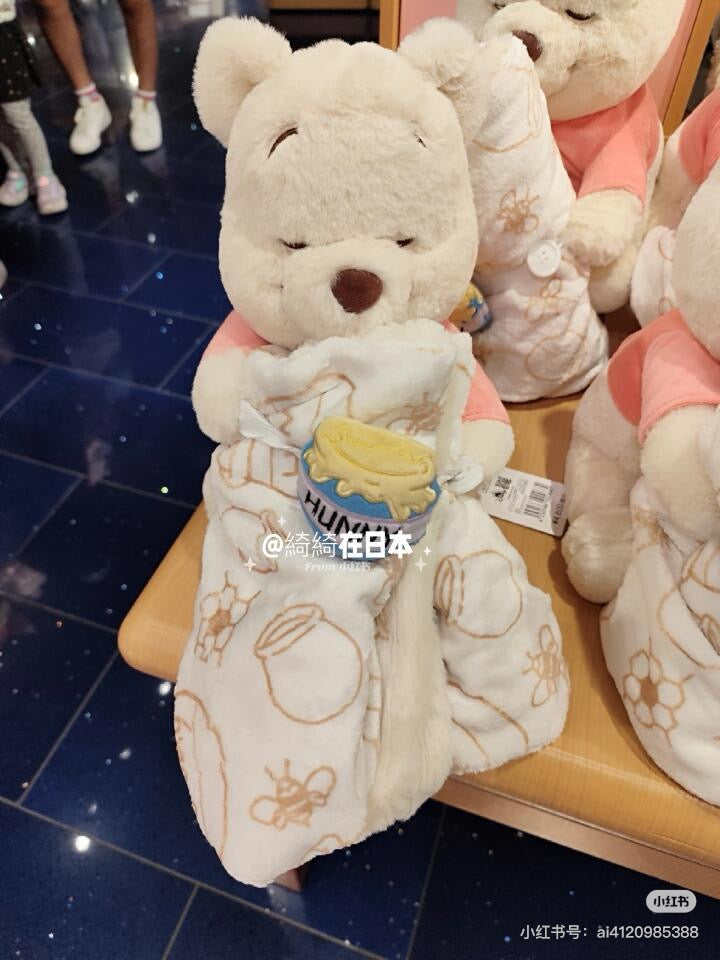 Disney |Blanket Tropical Pattern with Plush Toy东迪超好摸坐姿毛绒玩偶抱印花毯子/公仔/带毛毯|约高 28 x 宽 20 x 深 21cm