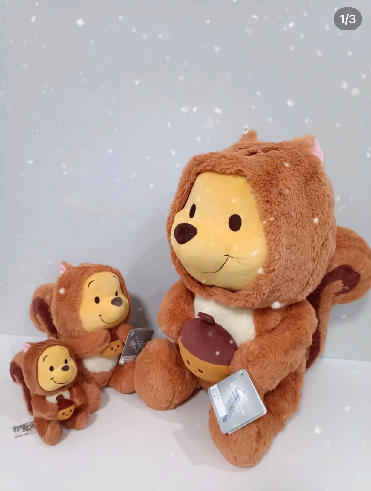 Disney SH|松鼠噗噗/维尼毛绒挂件/帽帽可脱|