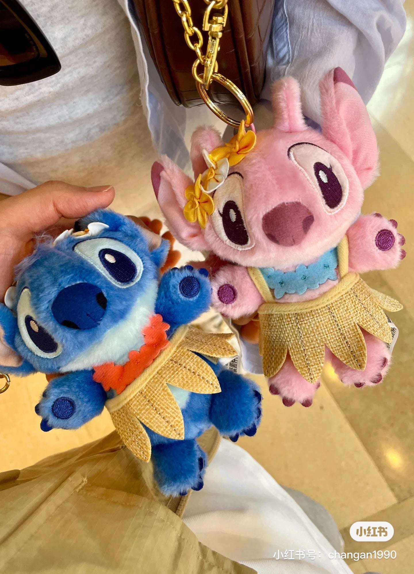 Disney SH|夏日舞动系列史迪奇/安琪/小金穿草裙挂件/包挂