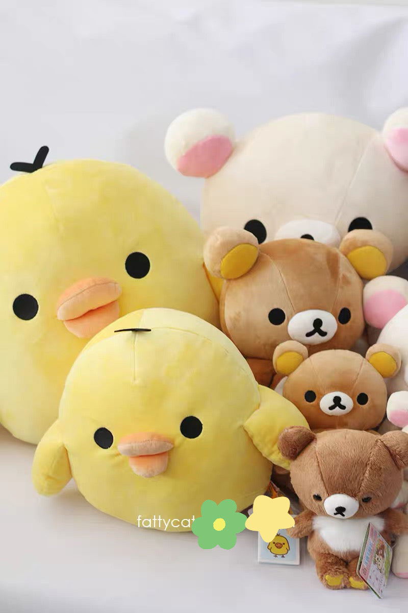 Rilakkuma轻松熊|San-X Stuffed Toy (L) - Kiiroitori超好摸大号鼻孔鸡毛绒玩偶/公仔|約380×430×300mm