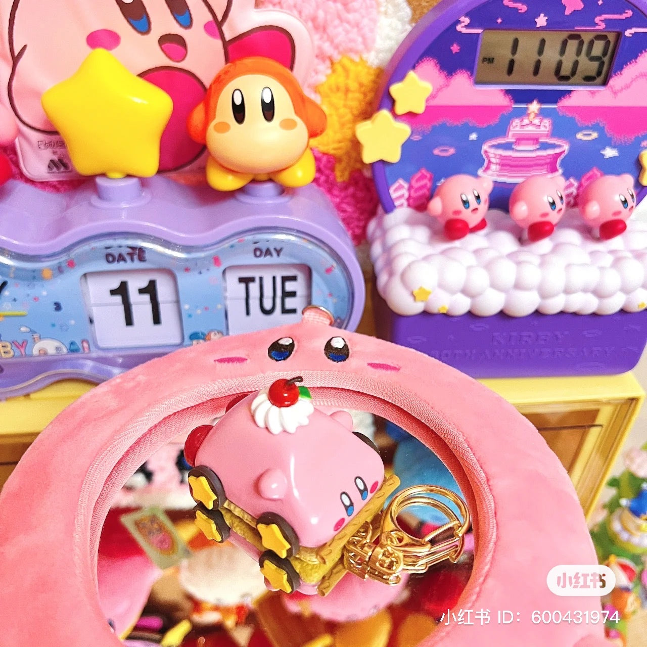 Kirby|限购款/cafe商店限定草莓蛋糕小汽车钥匙扣/钥匙圈/包挂|40 x 42 x 55 mm