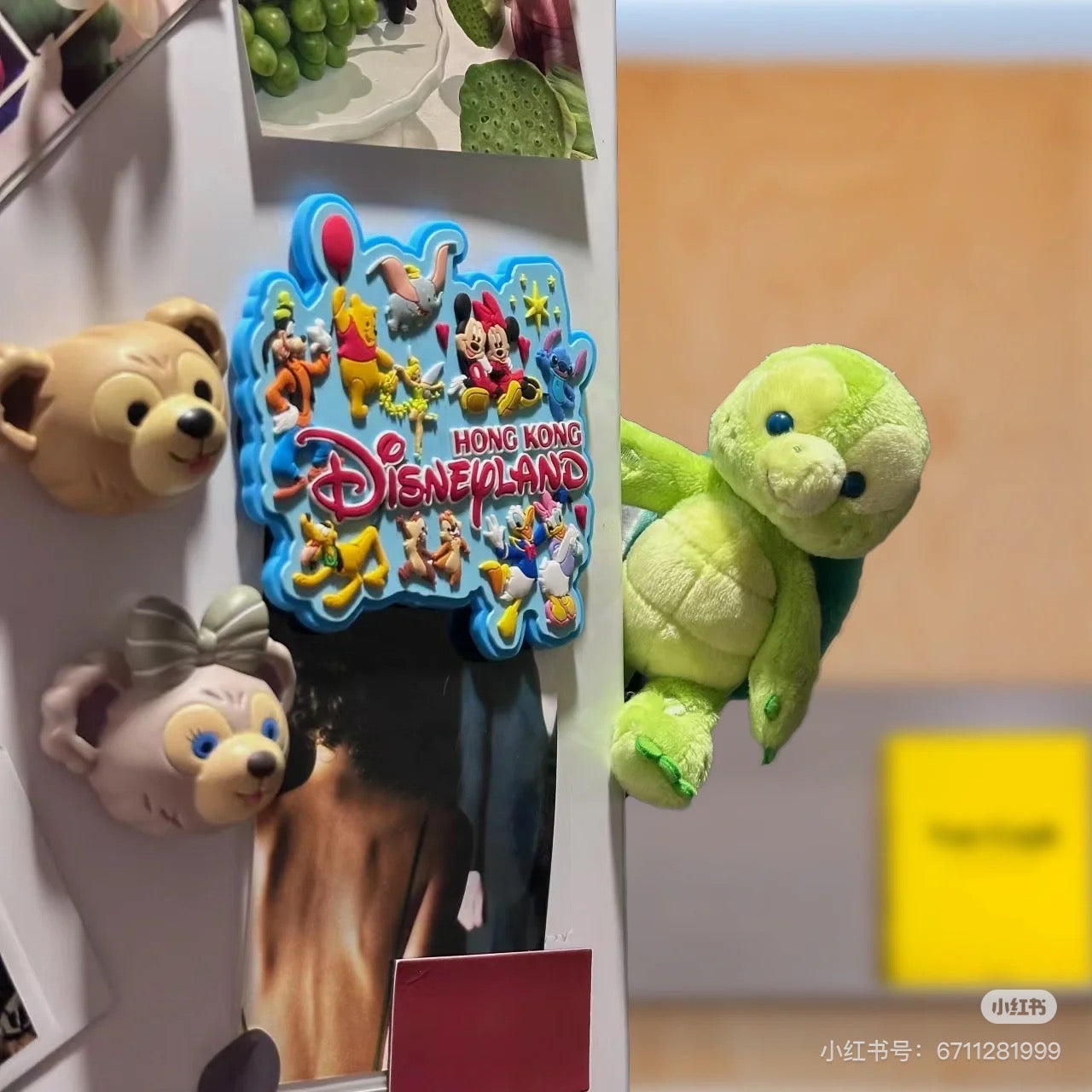 Disney SH|Olu小龟造型多变冰箱磁贴