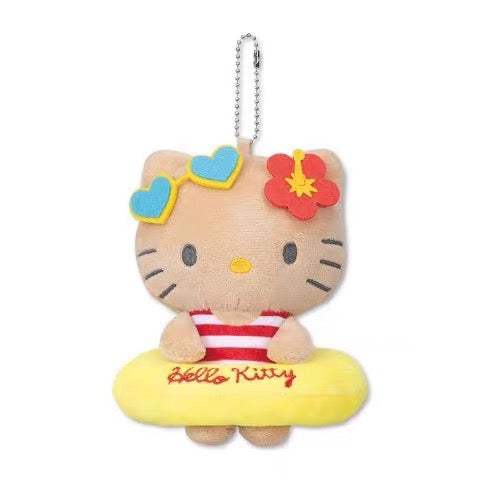 Sanrio|Avail summer tanned  swimming ring Mascot Holder /Plush Keychain
