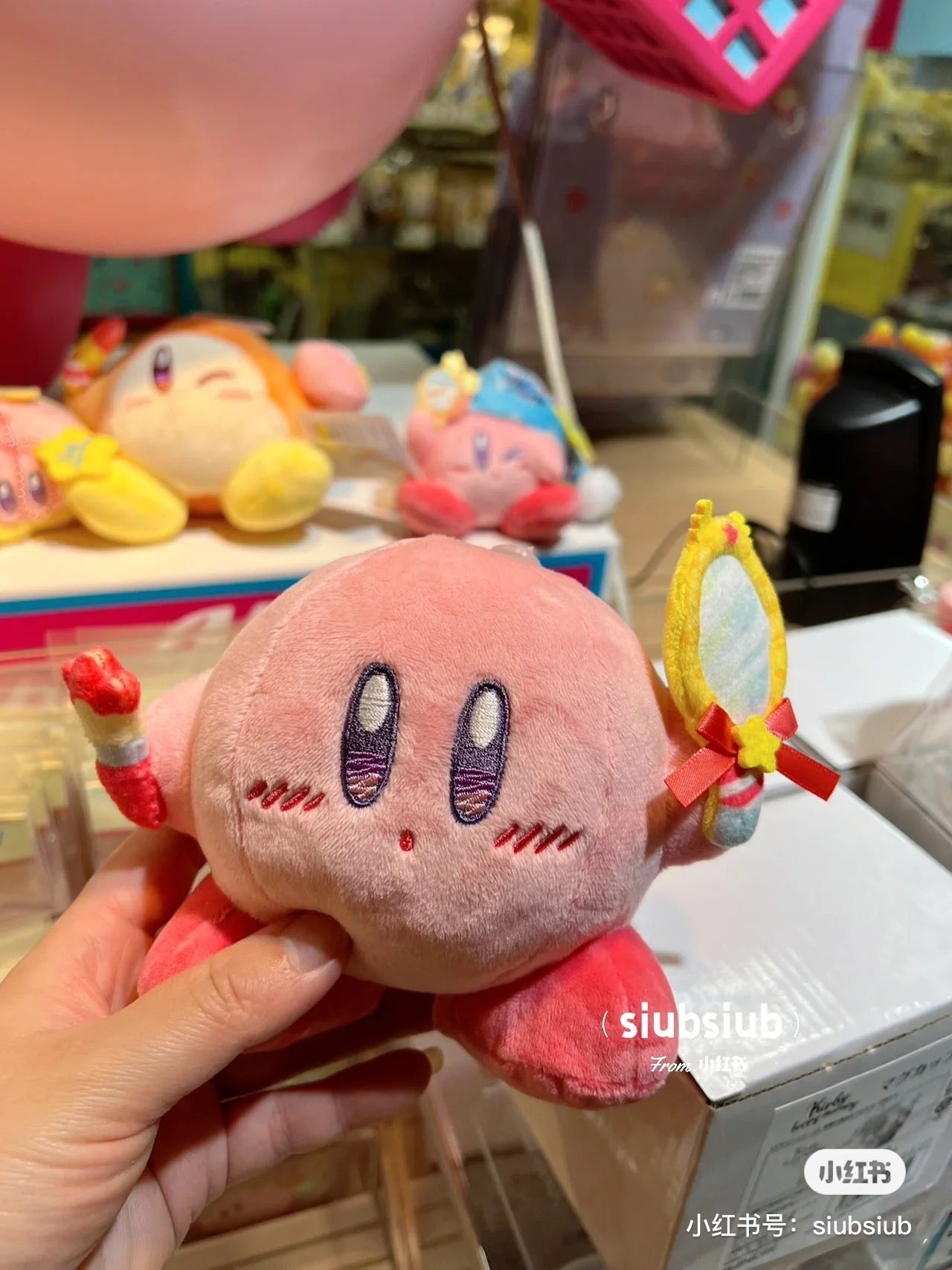 Kirby星之卡比|化妆卡比毛绒公仔/玩偶|约14 x 13 x 8 cm