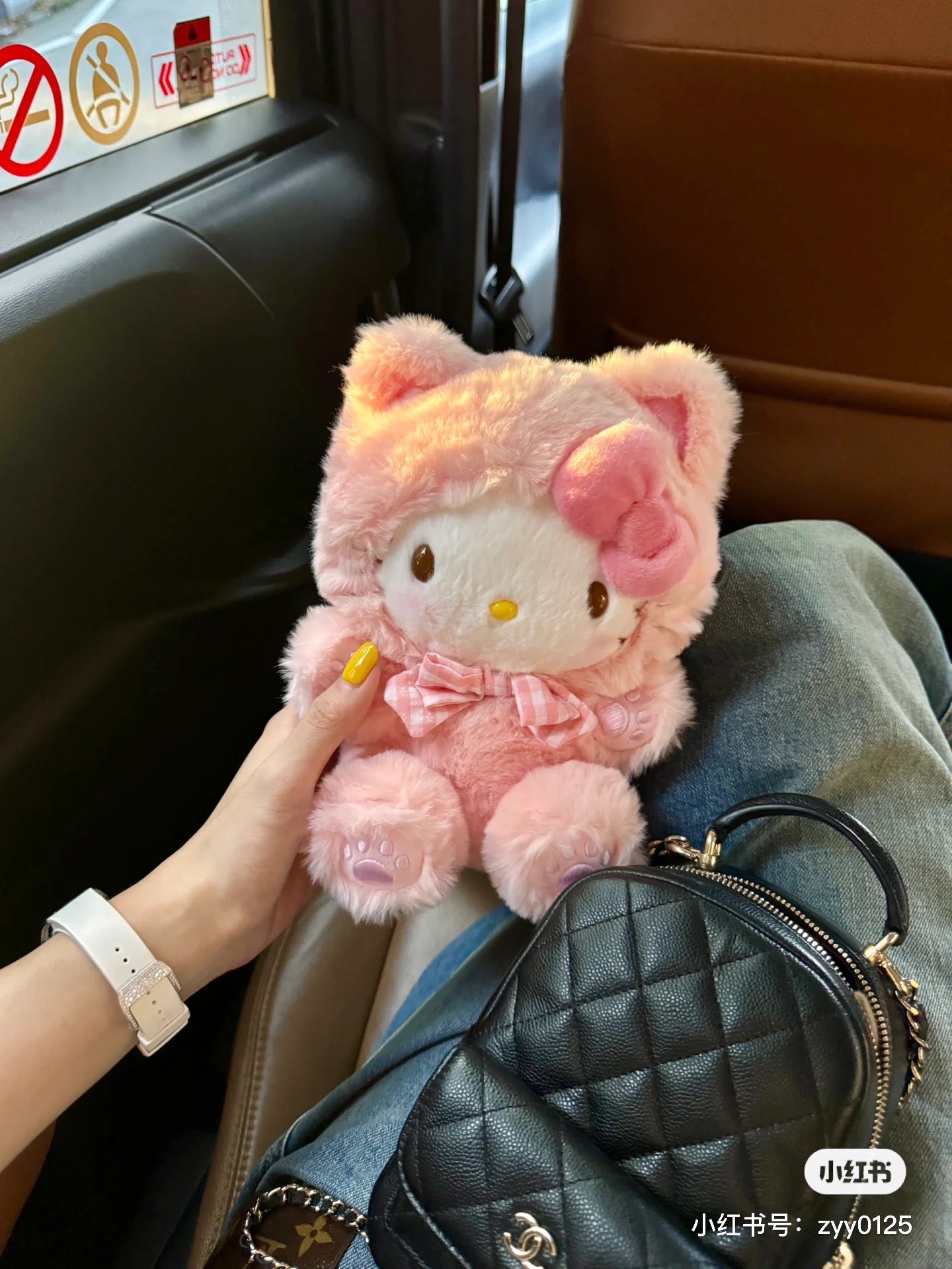Sanrio|2024奶fufu的限定肉球猫咪系列玩偶/公仔/肉垫垫/粉爪爪/如拿铁系列一样好摸|约17 x 17 x 9cm