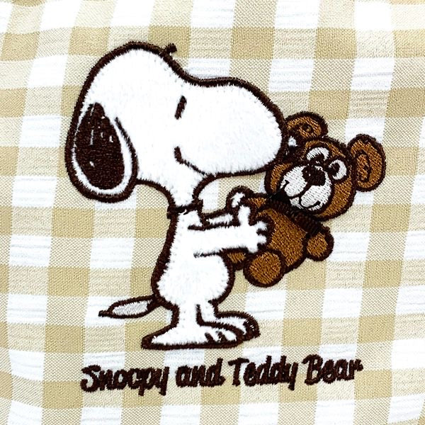 Snoopy|抱泰迪熊系列刺绣托特包/收纳包/可爱满印内里|約30cm×10cm×20cm