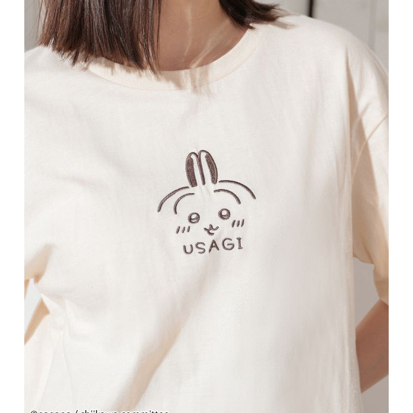 Chiikawa 吉伊卡哇|精致立体刺绣角色图案T恤/Tshirt