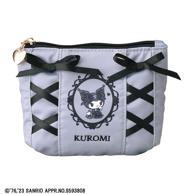 Sanrio|地雷蝴蝶结刺绣化妆包|約H11×W16×D3cm