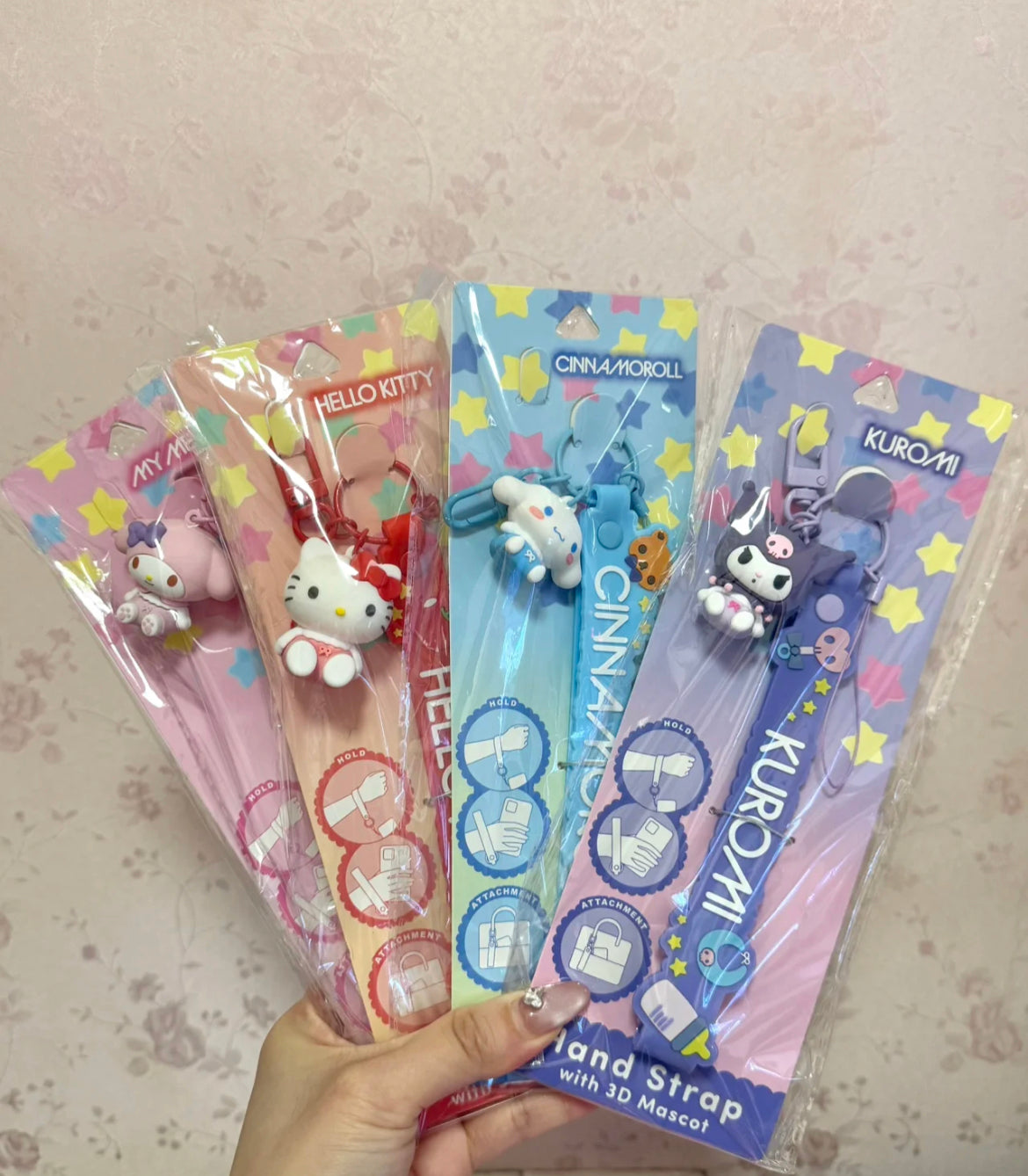 Sanrio|3D Mascot Hand Strap|4×3.5×4cm approx.