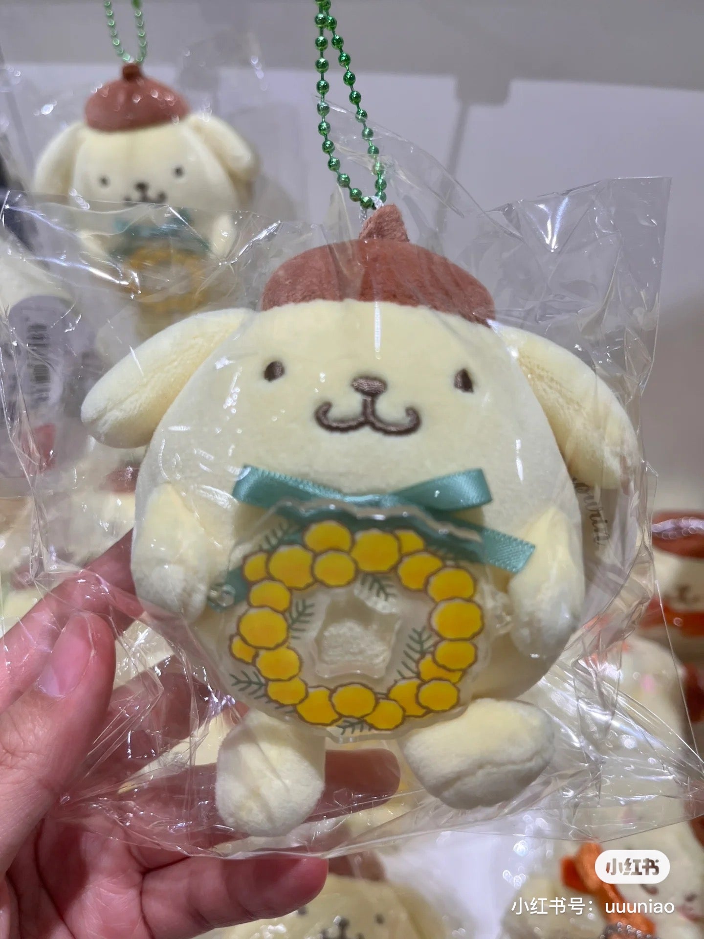 Sanrio三丽鸥|展会限定Pum Pum purin布丁狗手捧花环挂件/玩偶