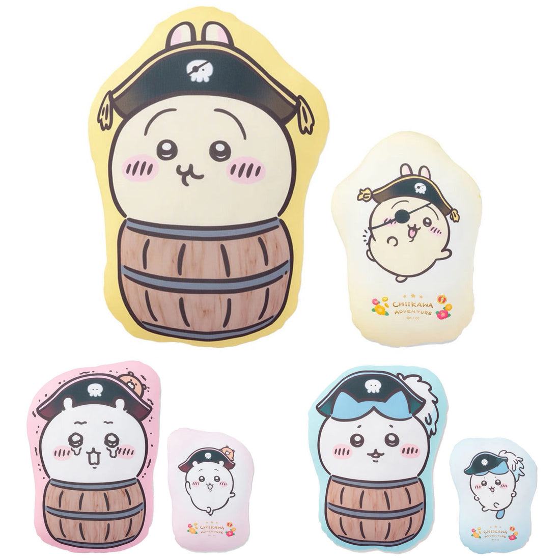 Chiikawa 吉伊卡哇|台场冒险王系列海盗双面图案抱枕