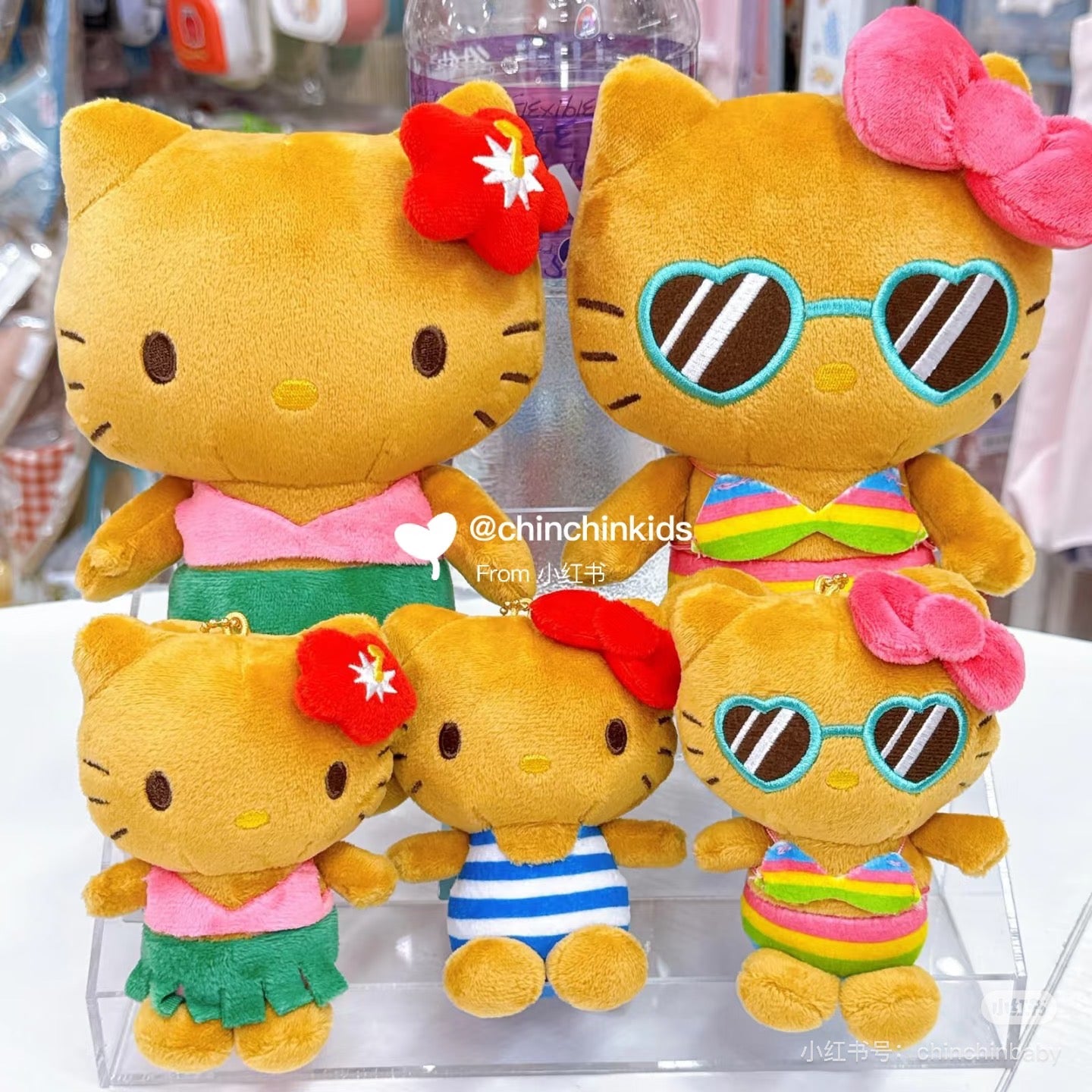 HelloKitty|Suntan Series Bikini Sitting Plush Dolls/Plush Toy|19cm x 14cm x 9.5cm approx.
