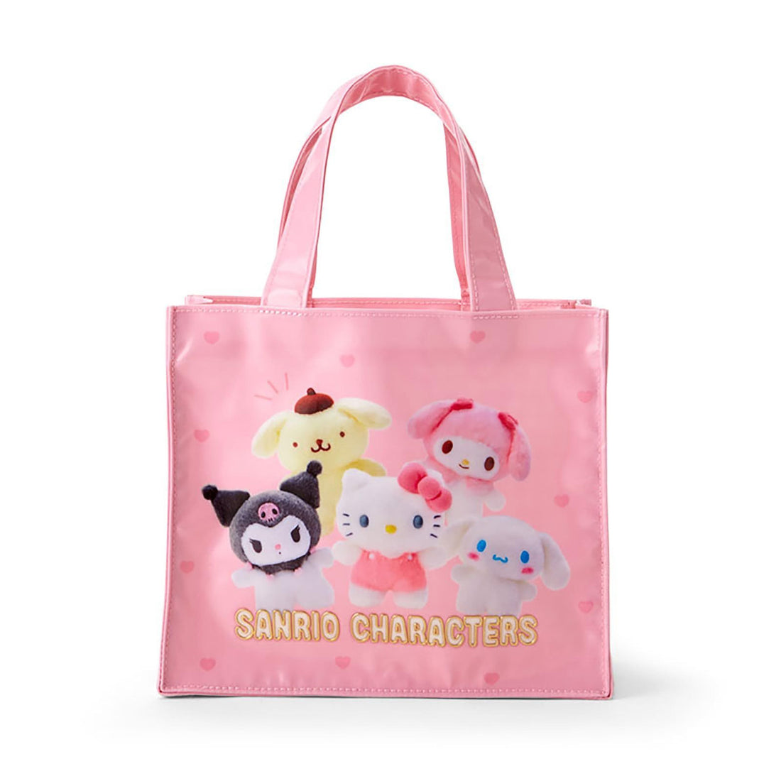 Sanrio| Handbag - Pitatto Friends Photo- Pitatto Friends Photo多巴胺格纹系列粉色手提包|约23×11×20cm