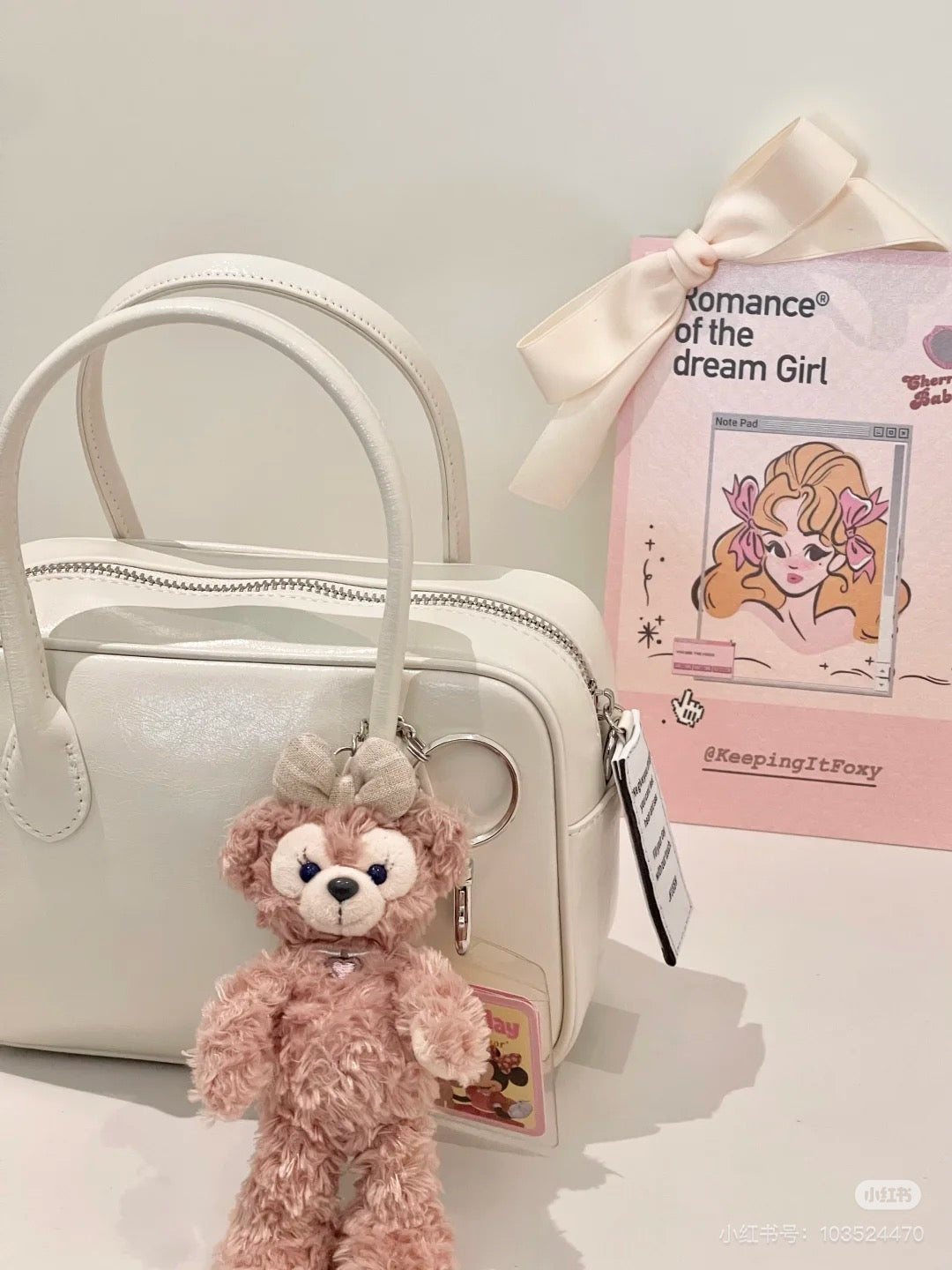 Disney迪士尼|ShellieMay雪莉玫/玫玫爱心项链站姿毛绒玩偶挂件/包挂