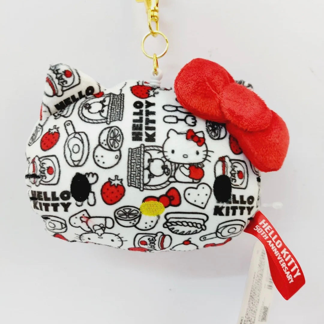 Hello kitty凯蒂猫|50周年限定kitty大脸印花可伸缩卡包|约13.5×3.5×10cm