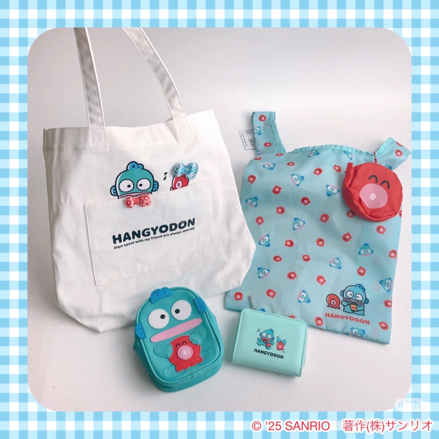 Sanrio|Hangyodon 40th Anniversary Happy Life Tote Bag| 38×11×37cm approx.