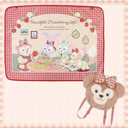 Disney迪士尼|草莓情人节限定玫玫大脸包+超柔软系列毯/胖宝宝胖宝宝|毯子约76x100cm/包约36x45x7cm