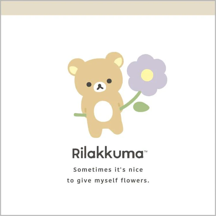 Rilakkuma|Flower Square Memo Pad |100×100mm aprrox.