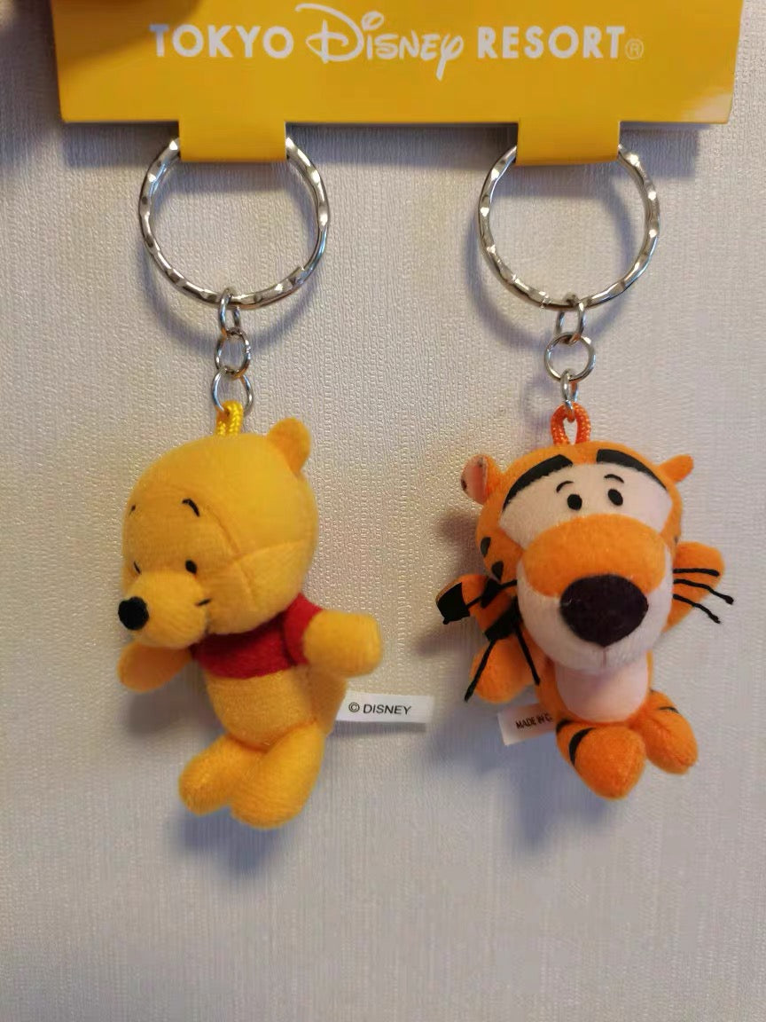 Disney迪士尼|winnie the pooh噗噗跳跳虎mini玩偶挂件/钥匙扣/1对