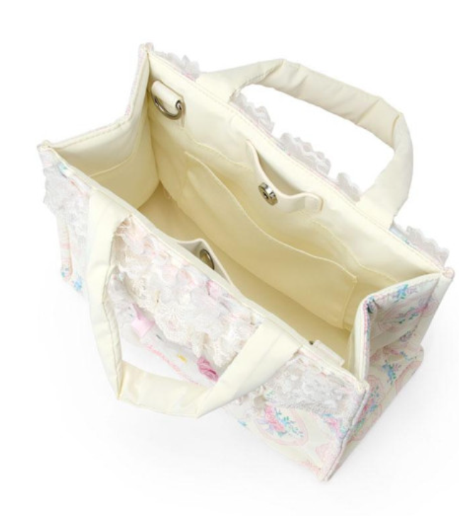 Sanrio|White Frill Design 2 Way Tote Bag|23×11×17.5cm approx.
