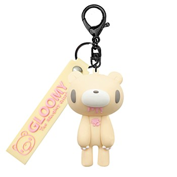 Gloomy Bear|"GLOOMY The Naughty Grizzly" Keychain/Keyring|8 × 8 × 8 cm approx.