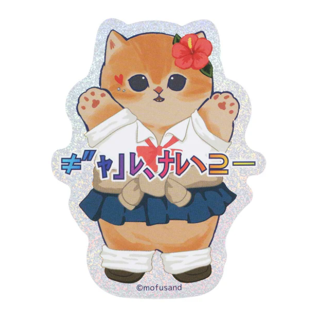 Mofusand|Gyarunyan Girl Collection Hologram Sticker|75×76mm approx.