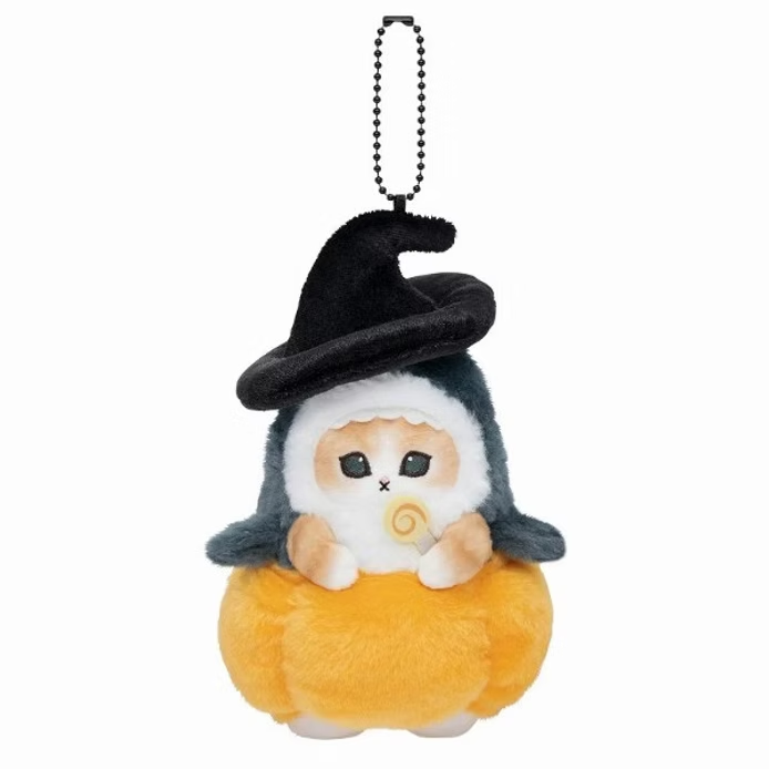 Mofusand|Killer Whale Nyan Halloween Witch Trick or Treat Mascot Holder /Plush Keychain|approx.