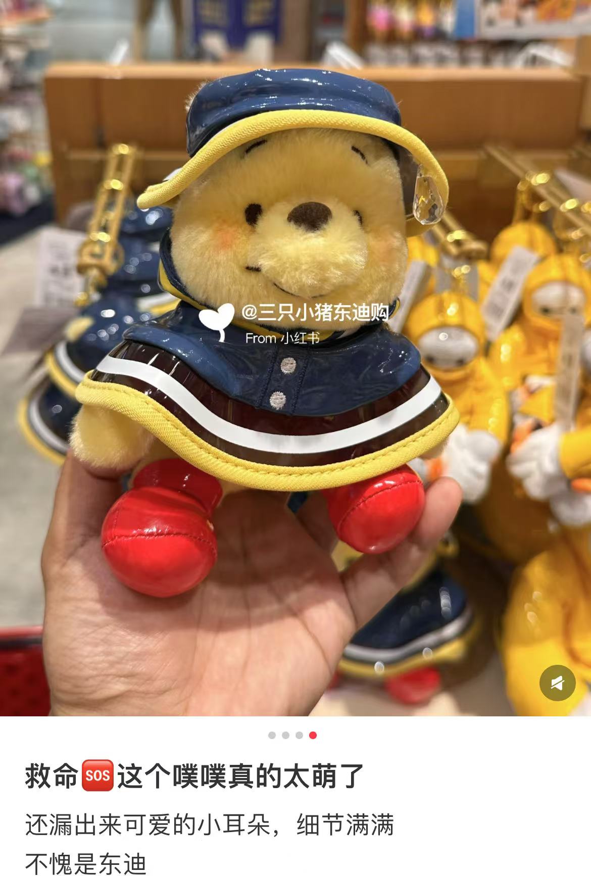 Disney|Raindrop & Raincoat Mascot Holder /Plush Keychain|14.5×12.5×10cm approx.