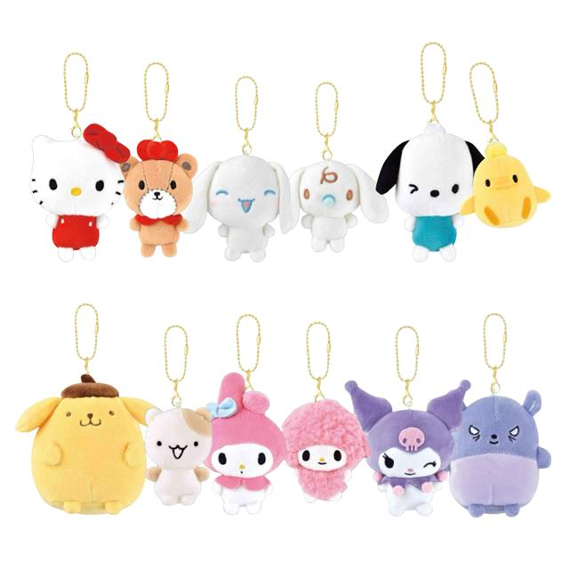 Nico Nui|Sanrio Mascot Holder /Plush Keychain|H6.3 x W6.1 x D2.6 approx.