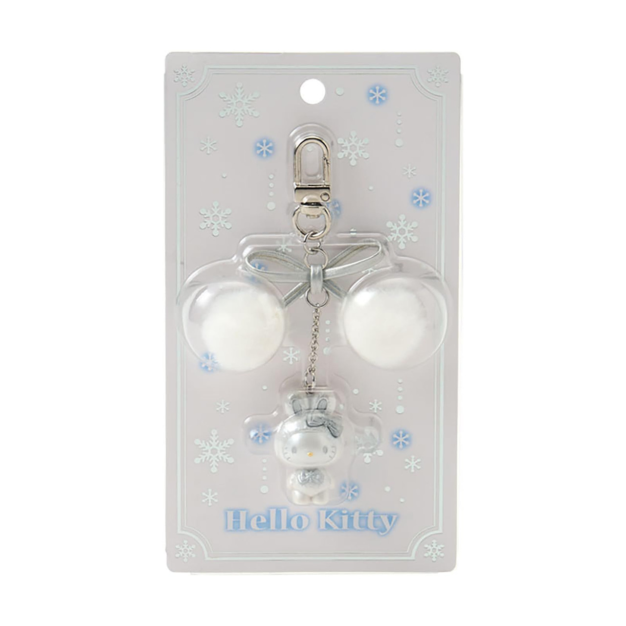 Sanrio三丽鸥|Keychain / Fluffy Snow Rabbit冬日毛茸茸银白初雪小兔系列可爱角色珠光钥匙扣挂件/包挂|约17.0 x 9.4 x 2.7cm