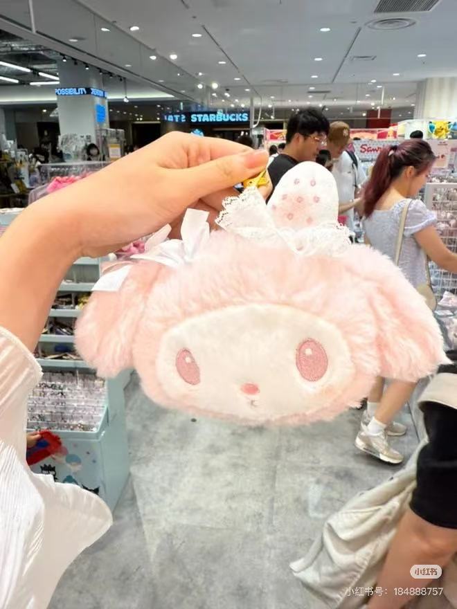 Sanrio|My Melody White Strawberry Tea Time Face Pass Case|H14cm x W21.5cm x D4.5cm approx.