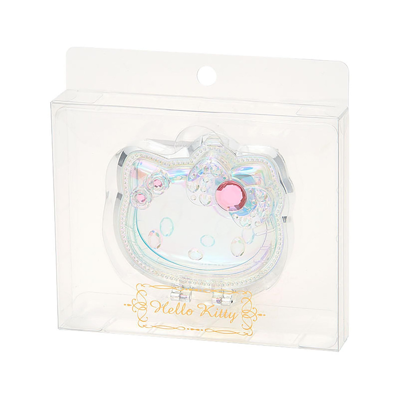 Sanrio|Face Aurora Hologram Sliver Folding Stand Mirro|12.5×1.5×9cm approx.