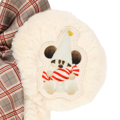 Disney迪士尼 |Merry Lil RingRing Mickey东迪2024圣诞精灵妖精米奇系列格纹蝴蝶结发箍/背面耳朵有米奇