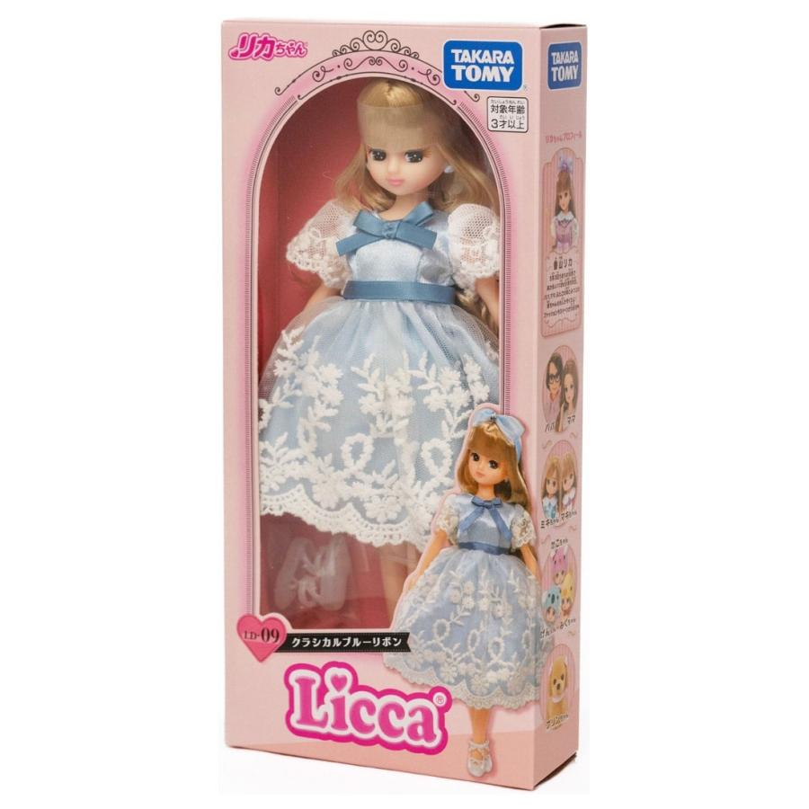 Licca|Takara Tomy Licca Licca-chan LD-09 Classical Blue Ribbon Dress up Doll|W125×H265×D40mm approx.