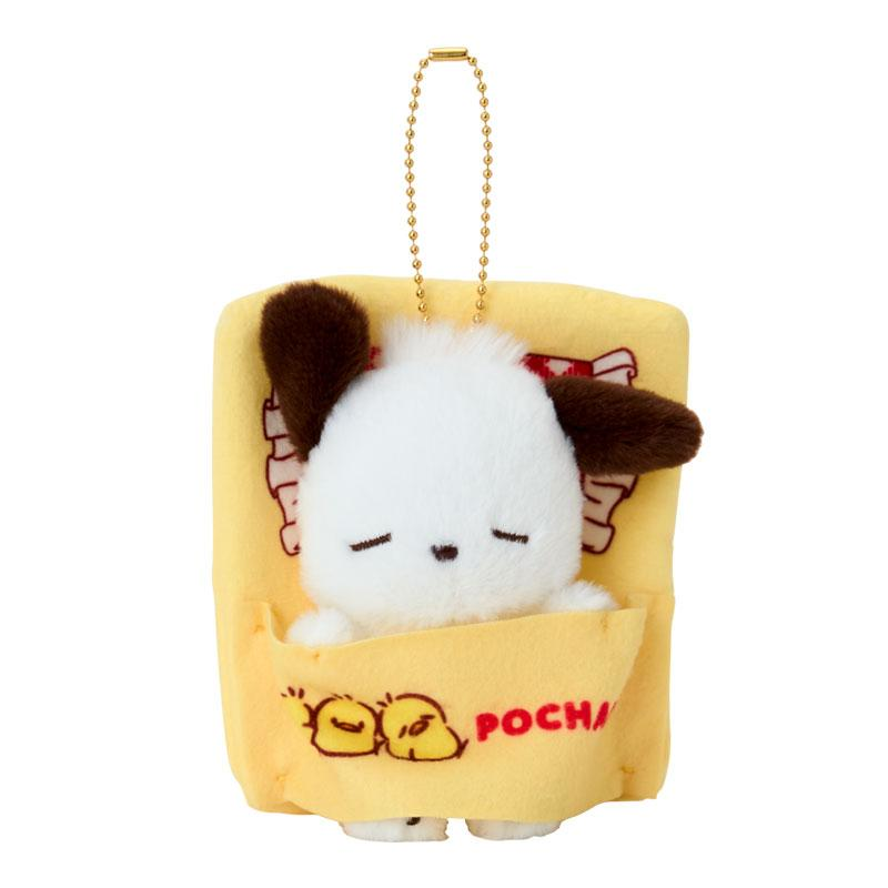 Sanrio|Pochacco Loves Pee-chans Nap Mascot Holder /Plush Keychain|11×6×13cm approx.