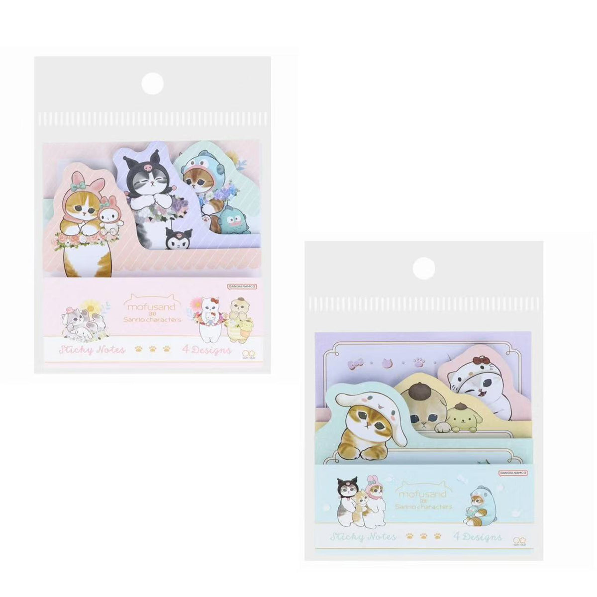Mofusand|Sanrio Characters Die-Cut Block Sticky Notes|60 sheets