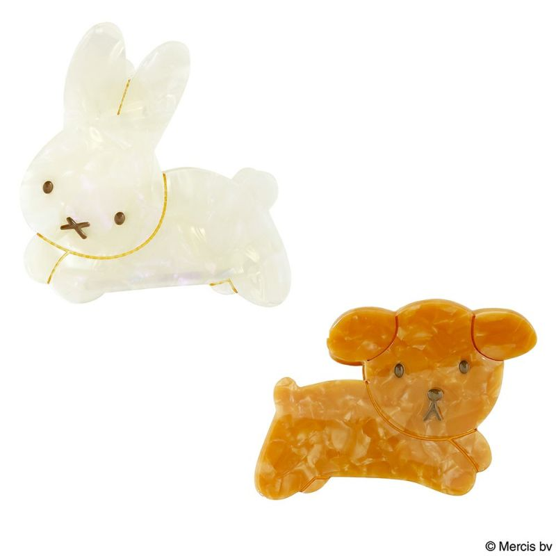 Miffy|Pearl Acrylic Hair Claw Clip|80×54×45mm approx.
