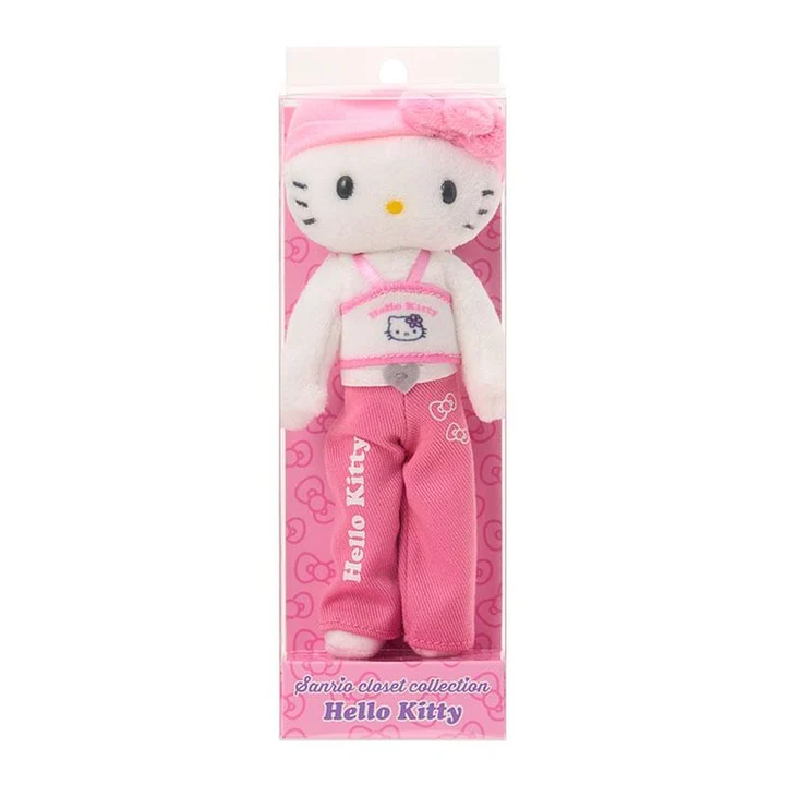 Sanrio|Hello Kitty Long legs Closet Collection Mascot Holder /Plush Keychain|W7×D3.5×H16.5cm approx.