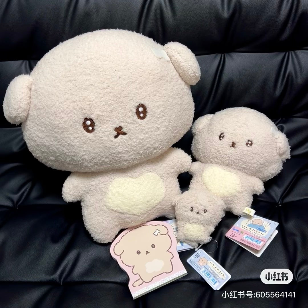 Ishiyowachan|San-X Plush Toy (M) - Ishiyowa-chan新角色软绵绵垂耳社恐小狗M号毛绒玩偶公仔/意志薄弱狗/内向修狗/表情好萌|约320×300×190mm