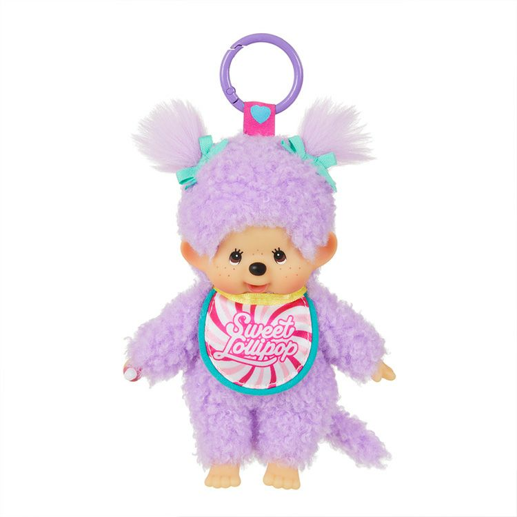 Monchhichi|Sweet Lollipop Mascot Holder /Plush Keychain|H16×W8.5×D5.5cm approx.