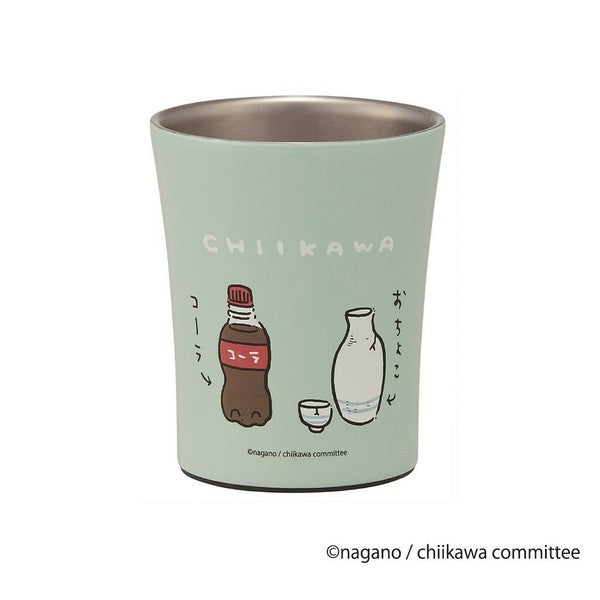 Chiikawa 吉伊卡哇|三小只喝水图案真空隔热不锈钢保温/保冷杯/超Q小杯杯|约250ml