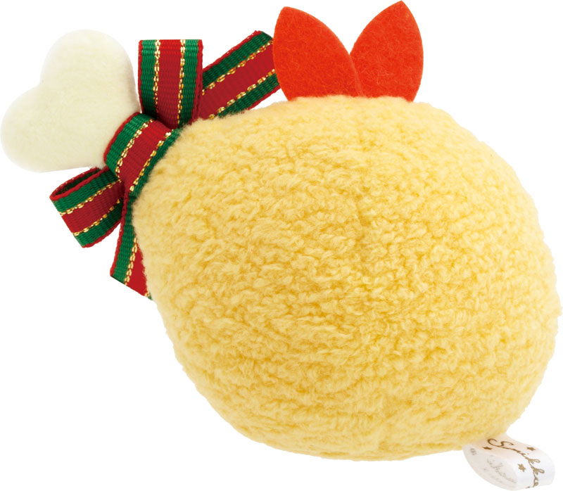 Sumikko gurashi角落生物|Fried Shrimp & Tonkatsu mini Tenori Plush San-X圣诞限定鸡腿造型炸虾+炸猪排毛绒玩偶套组/手玉|约H65×W100×D55mm