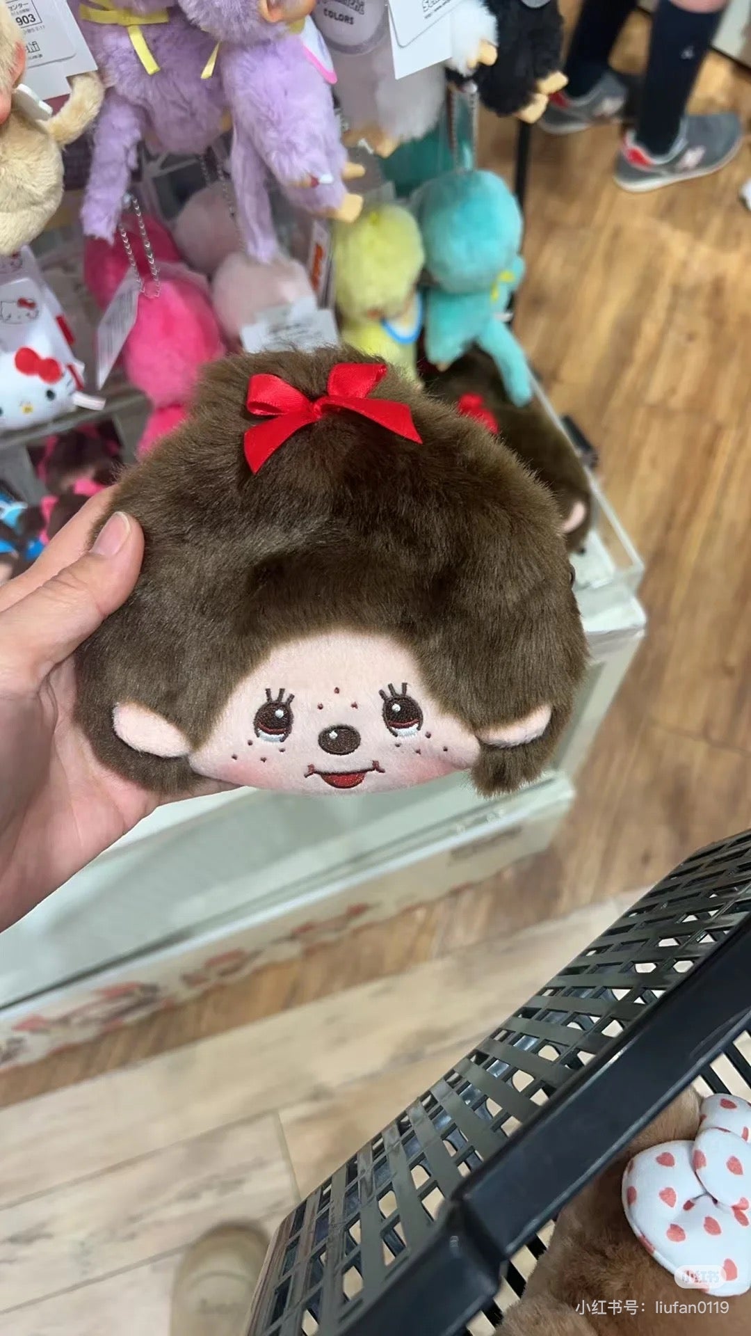 Monchhichi|Pass Case Mascot Holder /Plush Keychain|H15W15D2.5cm approx.