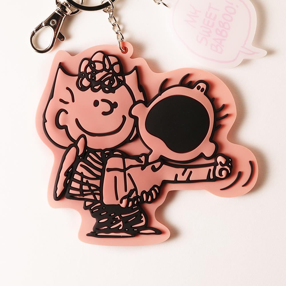 Snoopy|MY SWEET BABBOO限定橡胶质地大钥匙圈/钥匙扣/包挂|约W114×H104mm